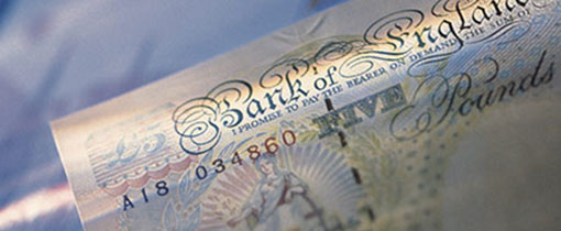 A bank of England five pound note